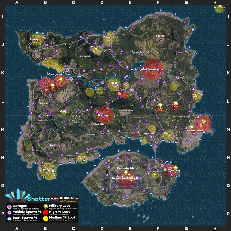 PLAYERUNKNOWN’S BATTLEGROUNDS Maps & Loot Maps, Pictures, Images